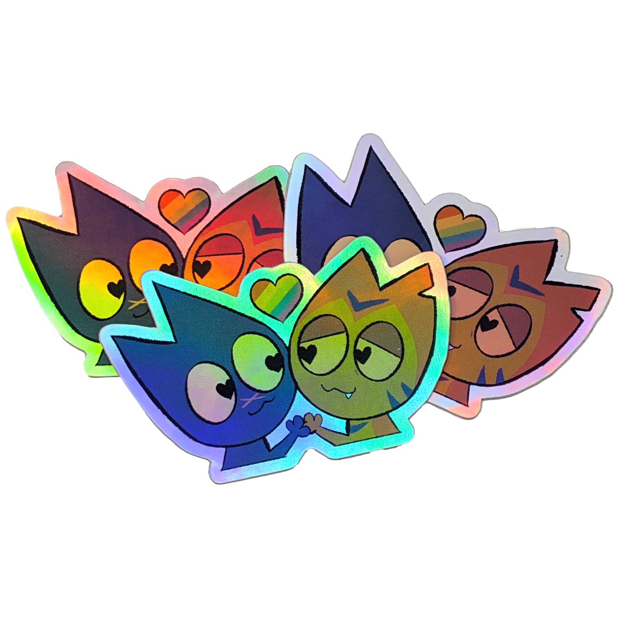 Lucky & Vick Cat Holographic Sticker