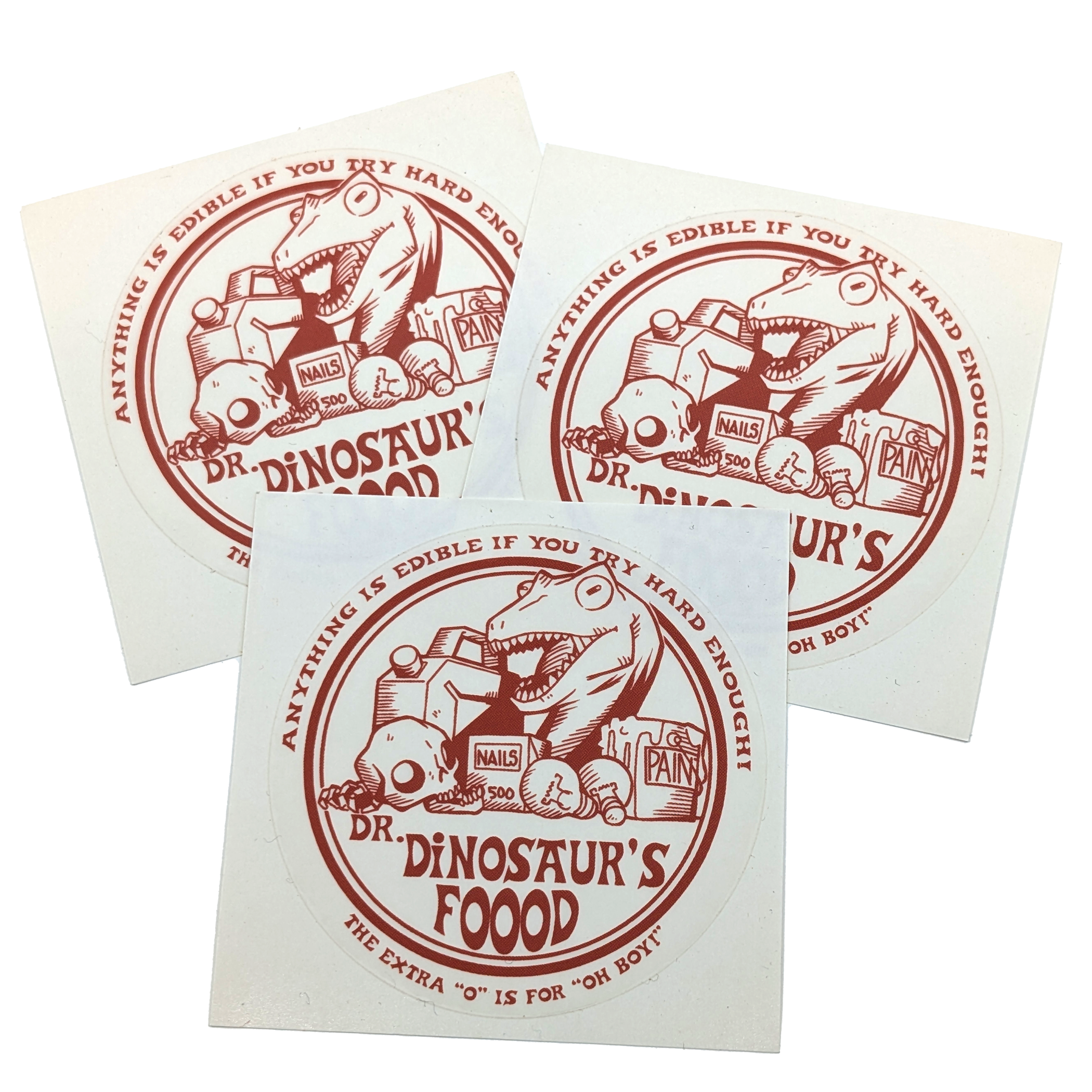 Dr. Dinosaur's FOOOD Clear Decal