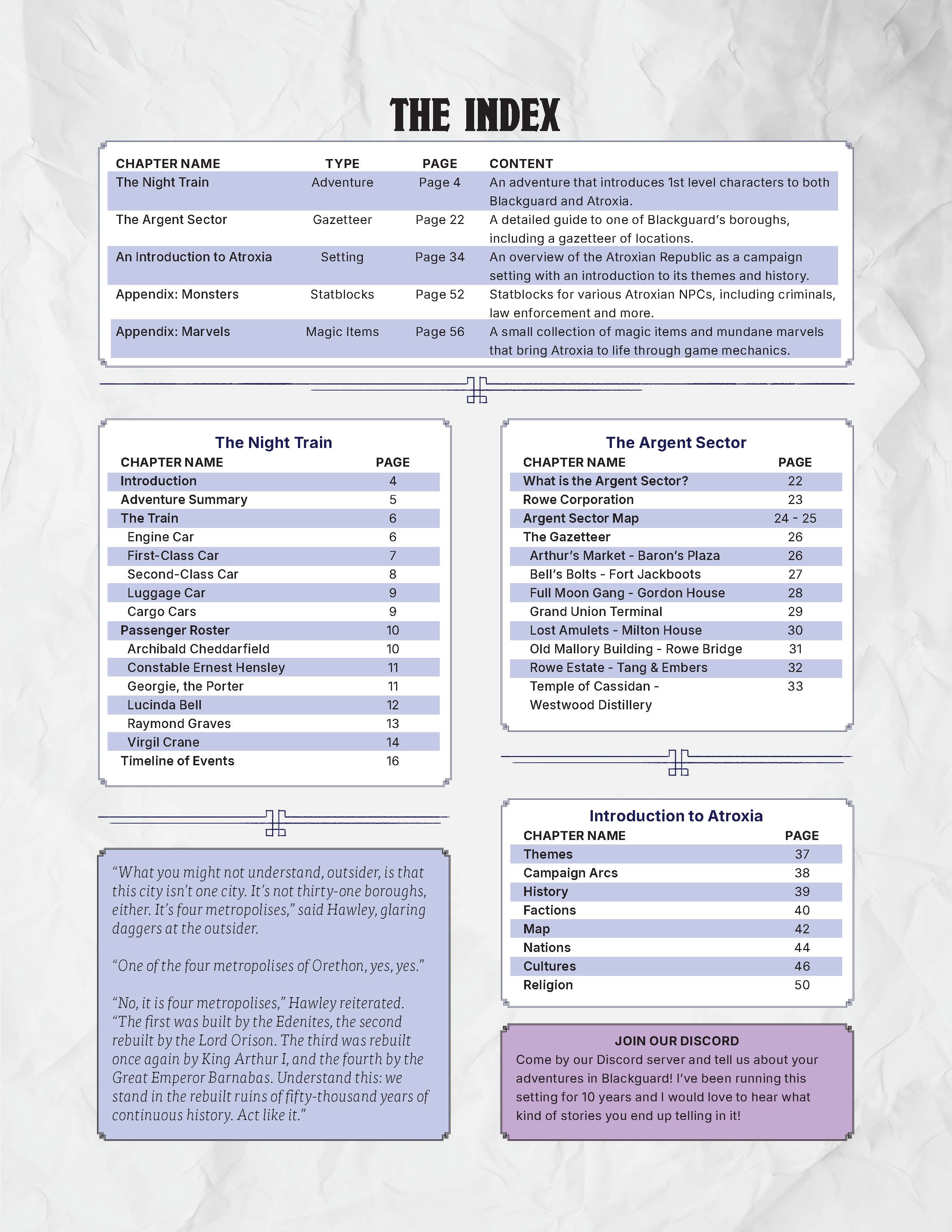 The Broadsheet #1: The Road to Blackguard